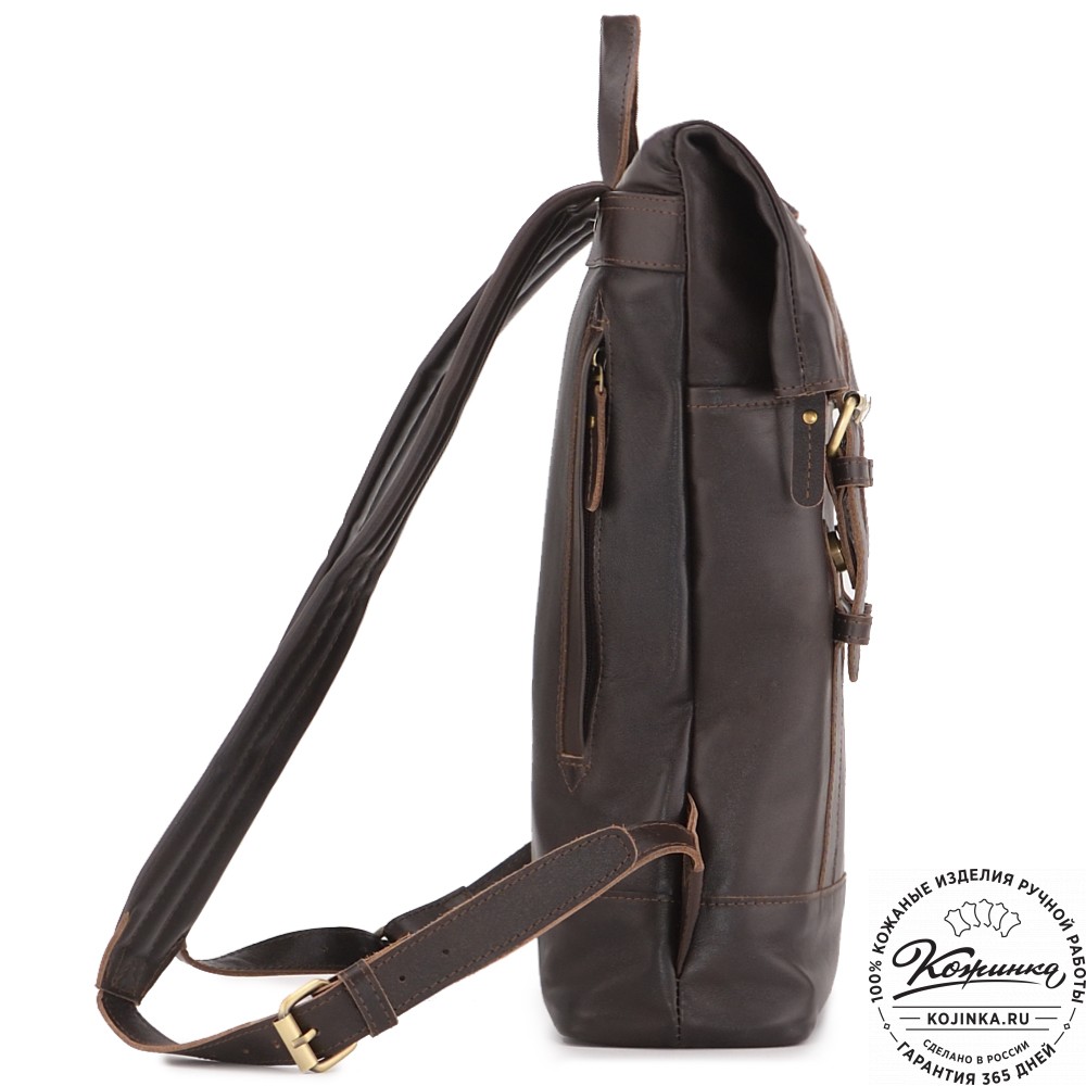  Кожаный рюкзак "Бэнжамин" (коричневый сиама) 